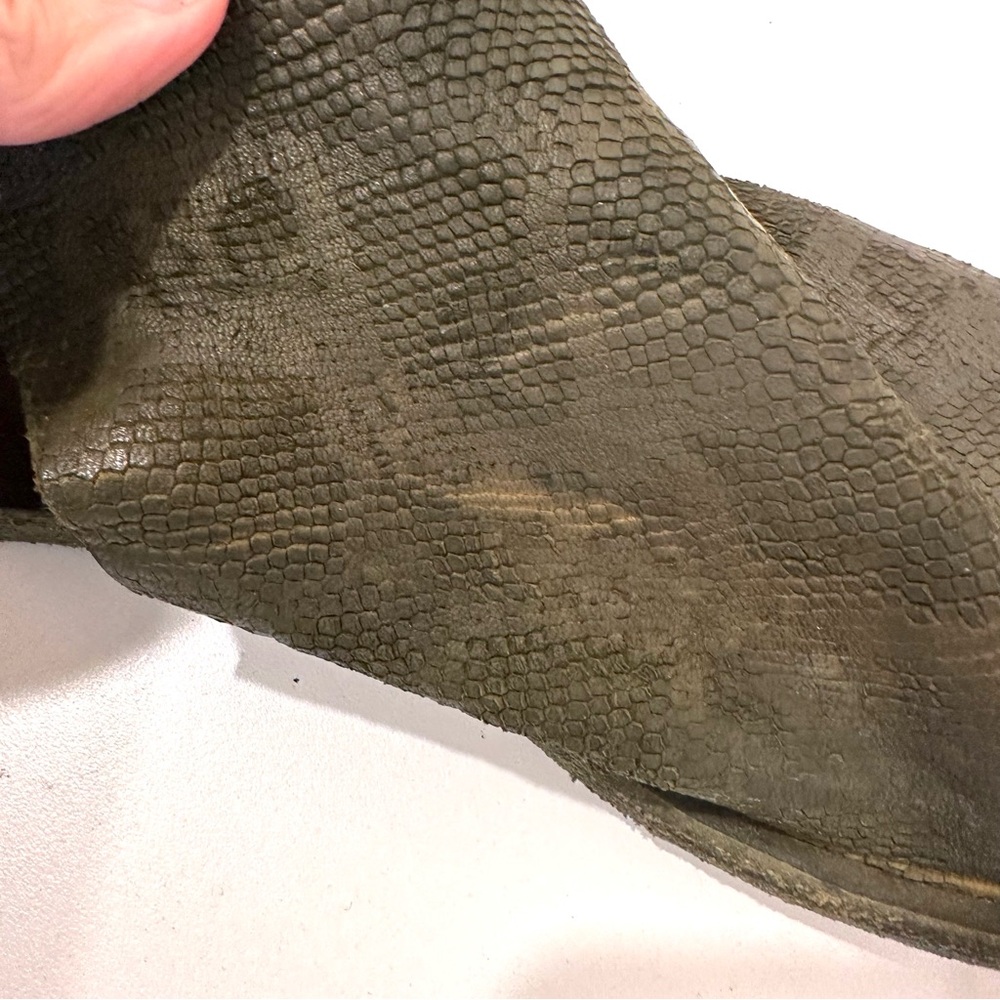 Officine Creative Olive Green Women's Open-Toe Flat Shoes 8 - Picture 8 of 10